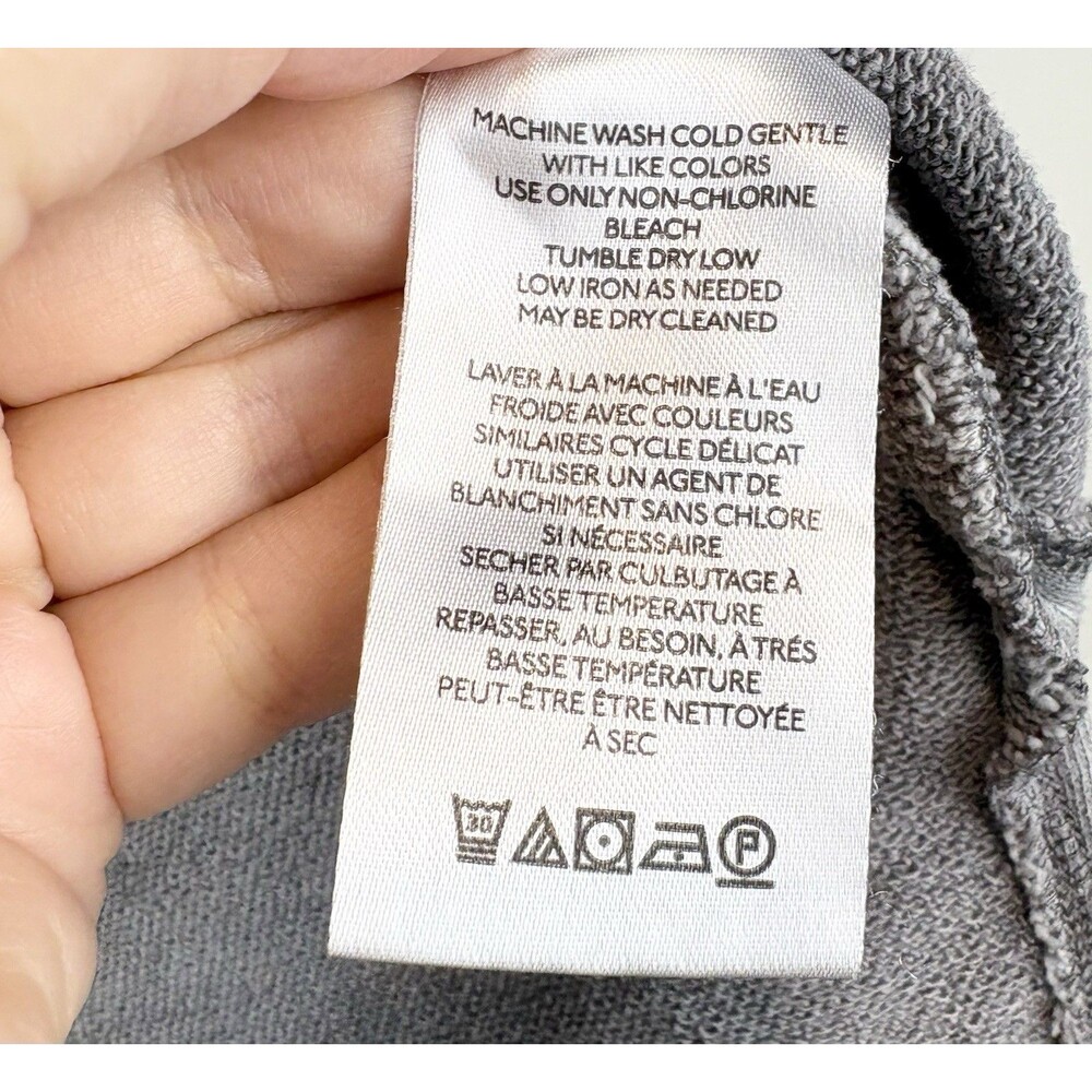 Anthropologie PILCRO SM Sweatshirt Gray Boho Relaxed Cotton - Picture 8 of 12